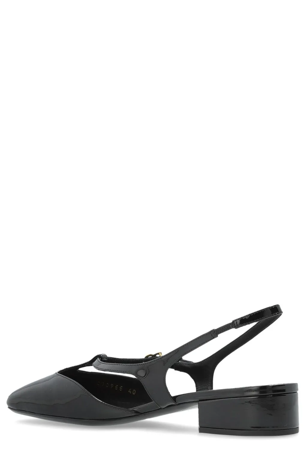 Logo Plaque Slingback Pumps