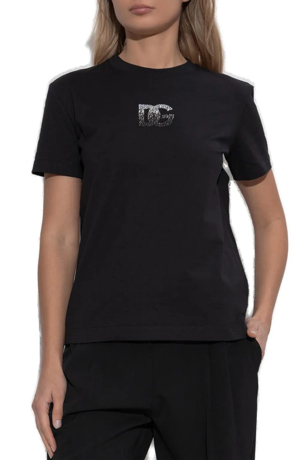 Dg Logo Embellished Crewneck T-Shirt