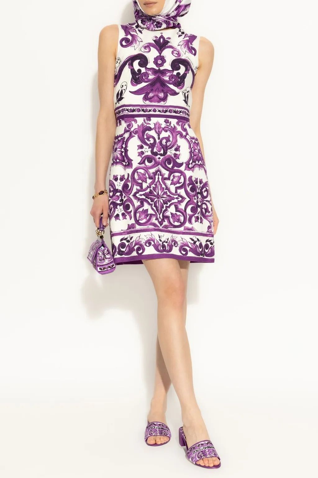 Majolica Printed Sleeveless Dress