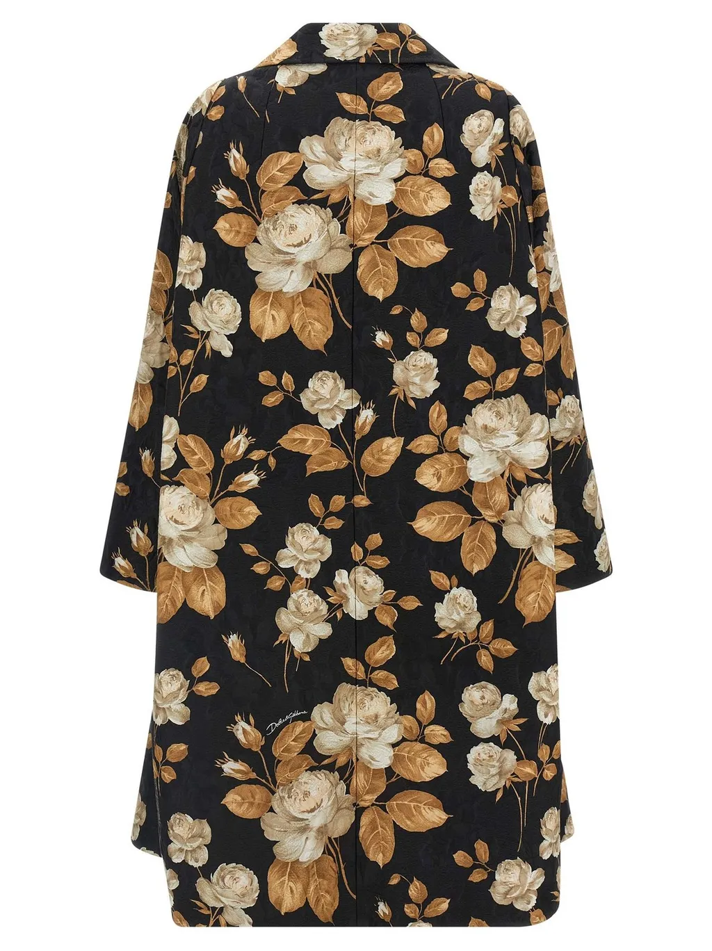 Rose Printed Long-Sleeved Coat