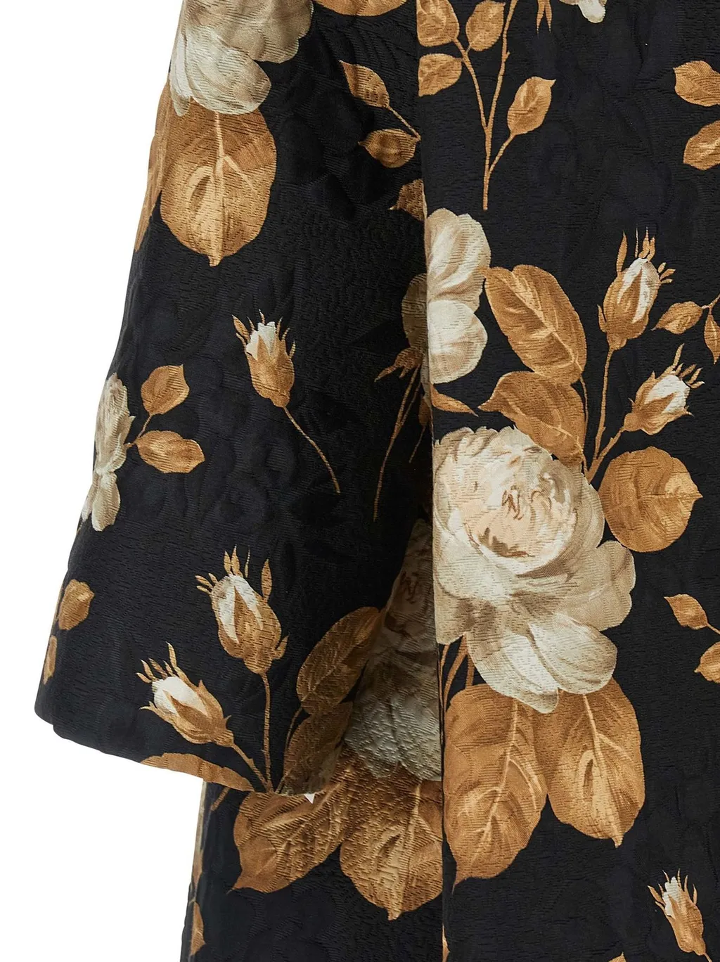 Rose Printed Long-Sleeved Coat