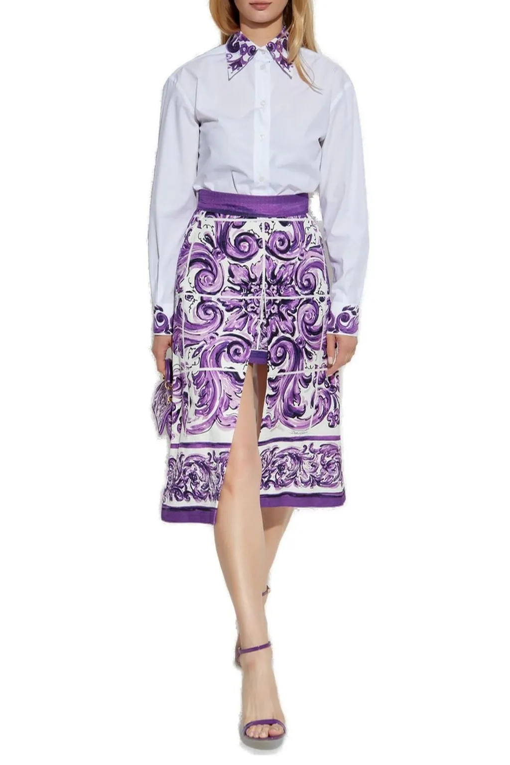 Majolica Printed Long-Sleeved Shirt