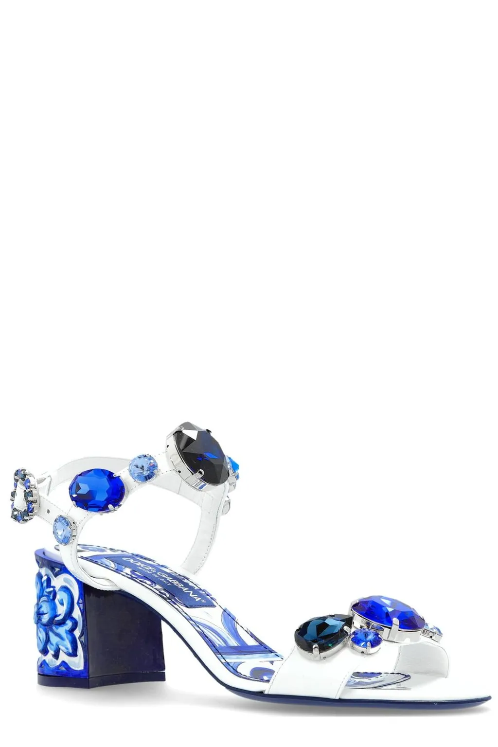 Painted Heel Embellished Sandals
