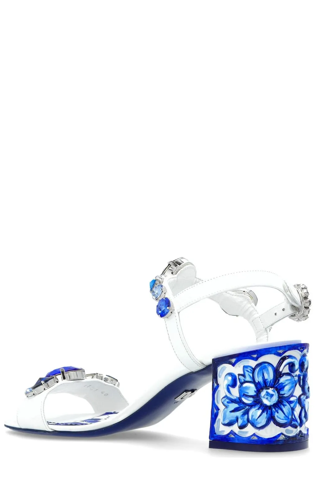 Painted Heel Embellished Sandals