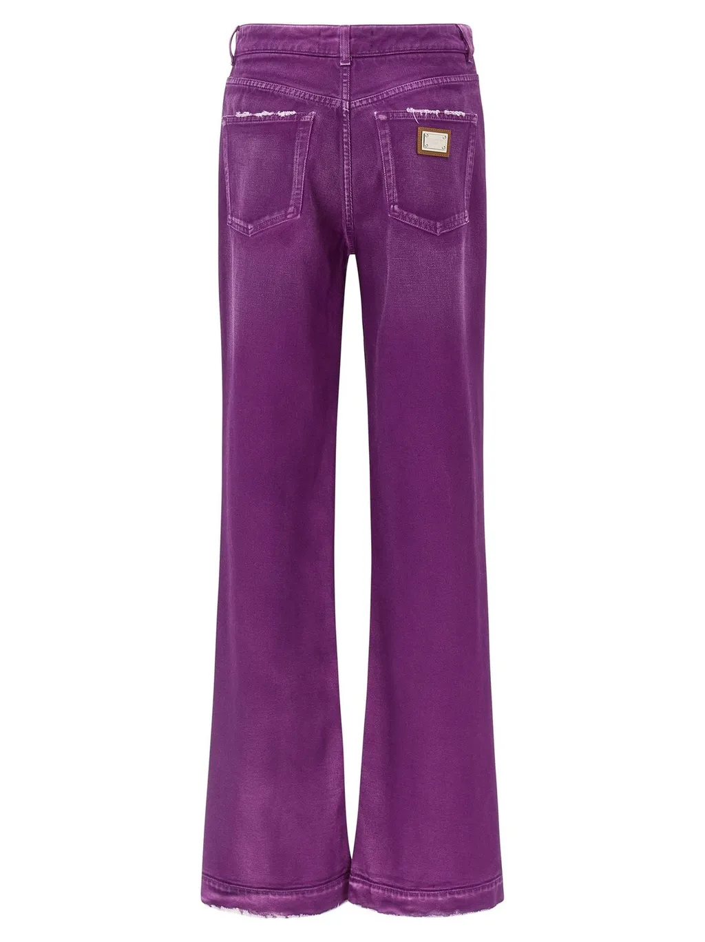 Logo Plaque High Waisted Pants