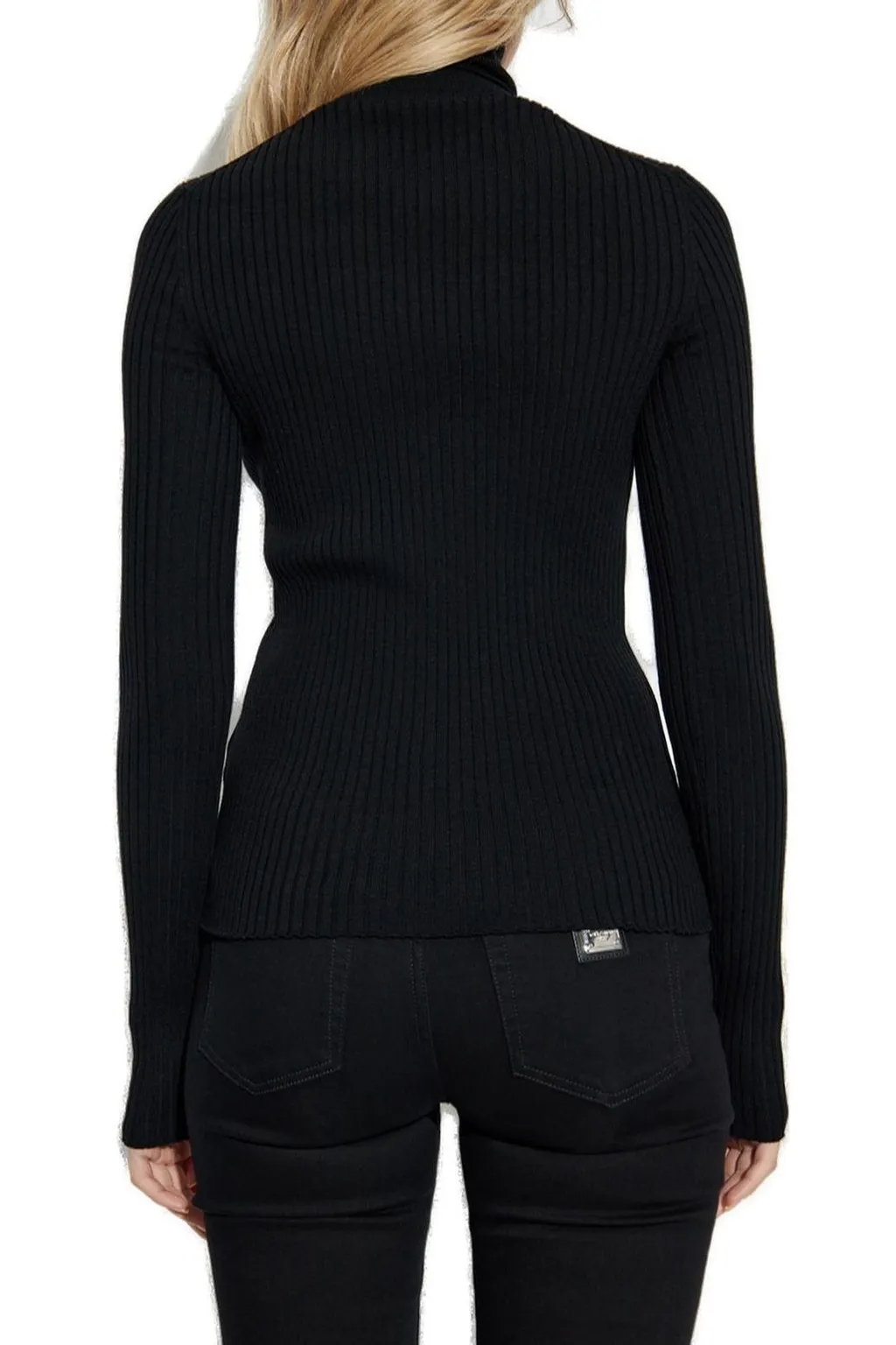 Dg Logo Plaque Turtleneck Sweater
