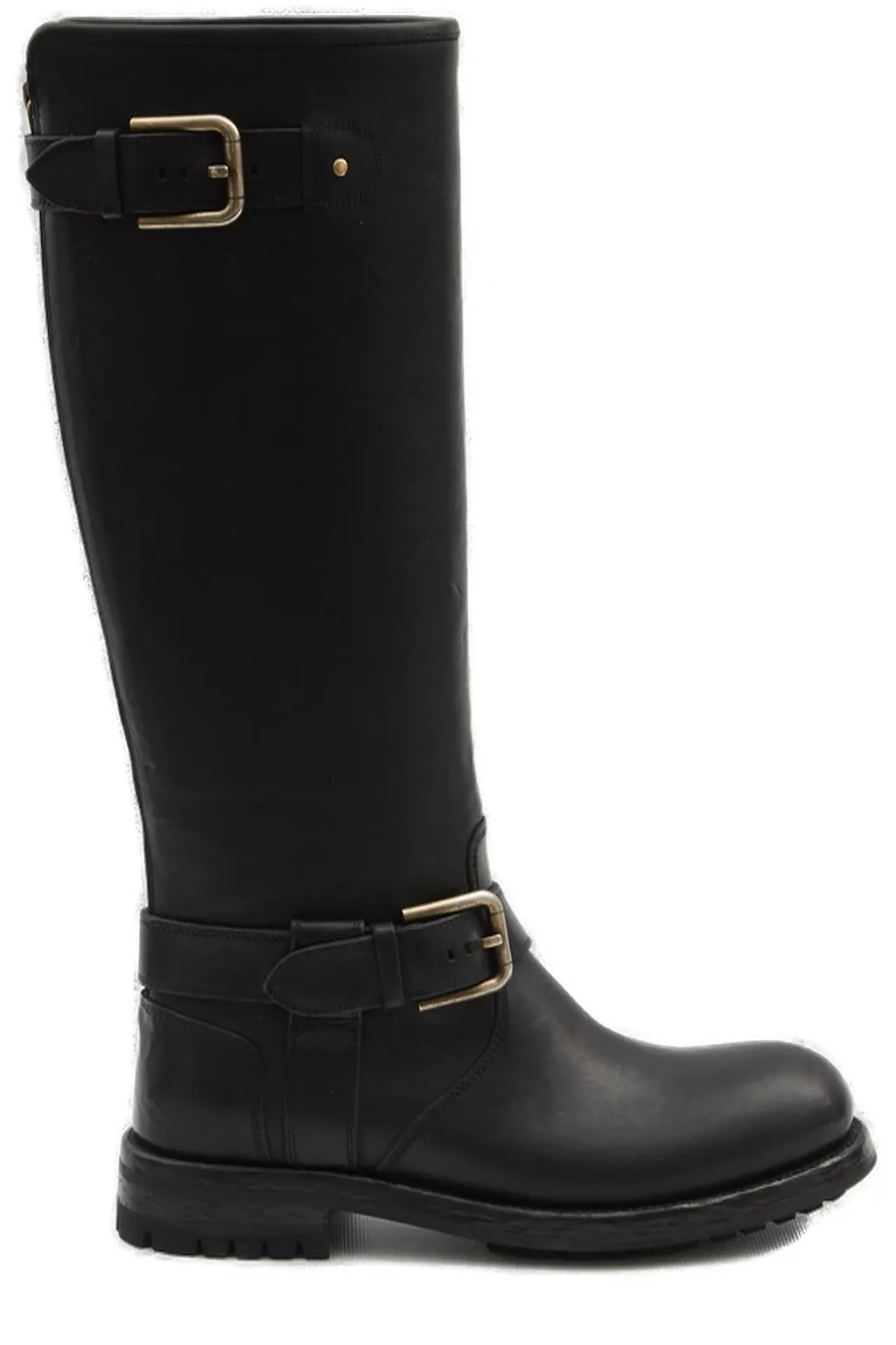 Buckle Detailed Biker Boots