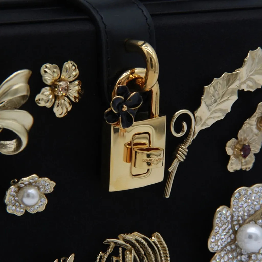 Embellished Top Handle Bag