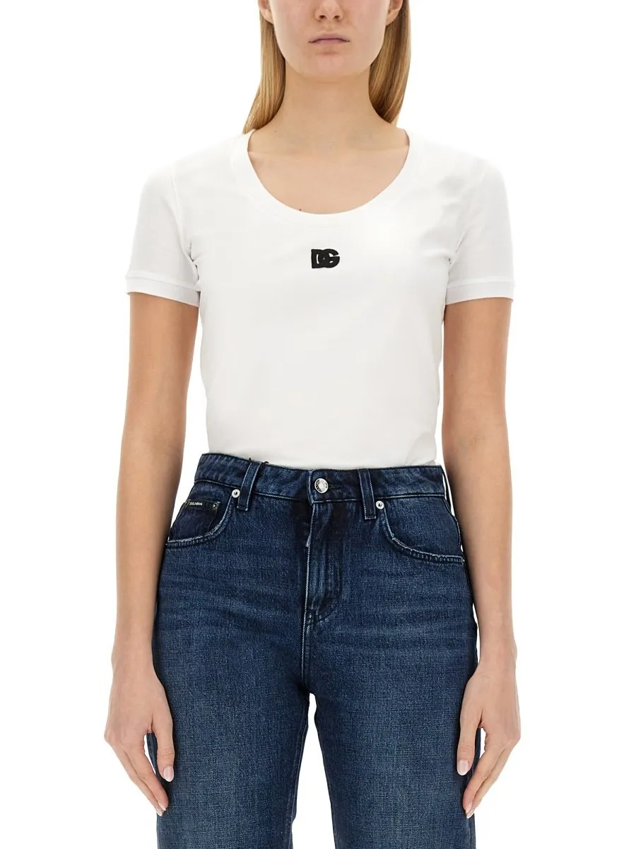 Logo Embroidered Crewneck T-Shirt