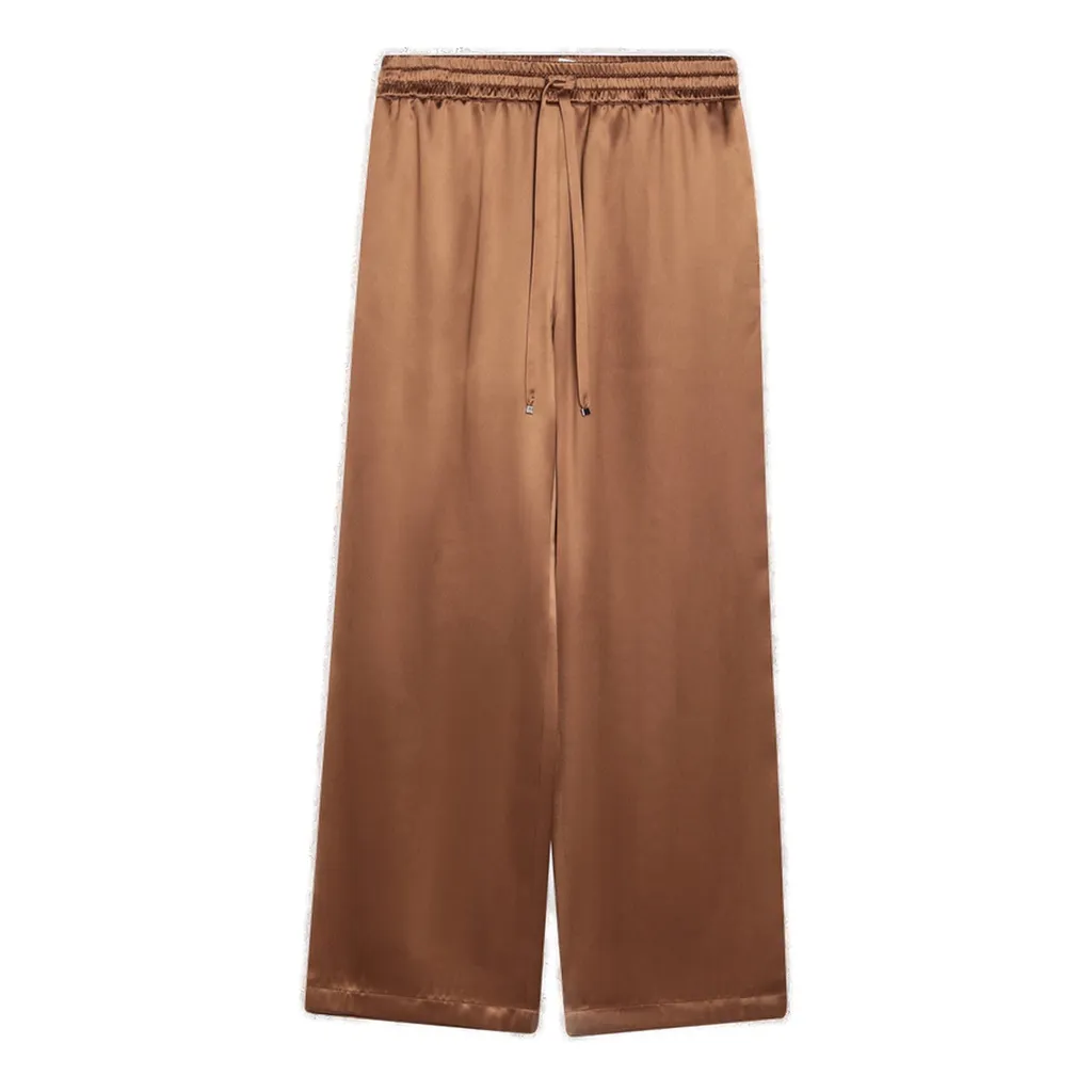 Elastic Waist Satin Pants