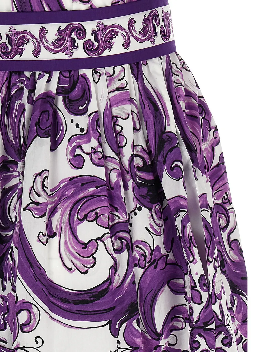 Majolica Printed Short-Sleeved Midi Dress
