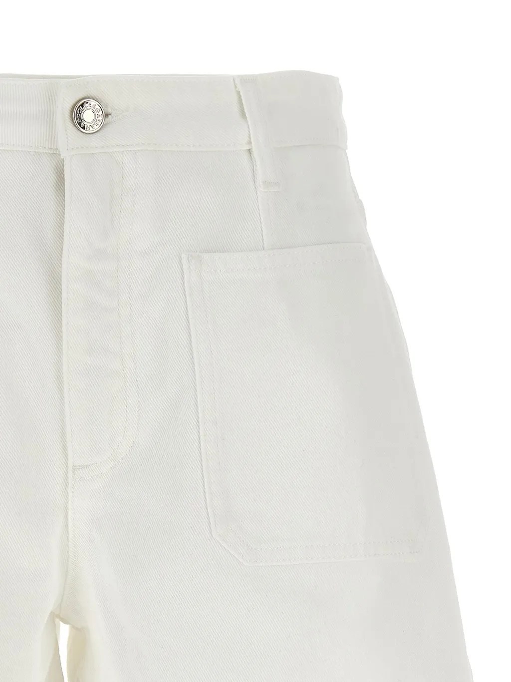 Logo Plaque Denim Shorts