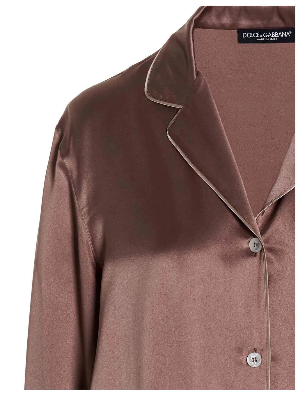 Buttoned Long-Sleeved Pajama Shirt