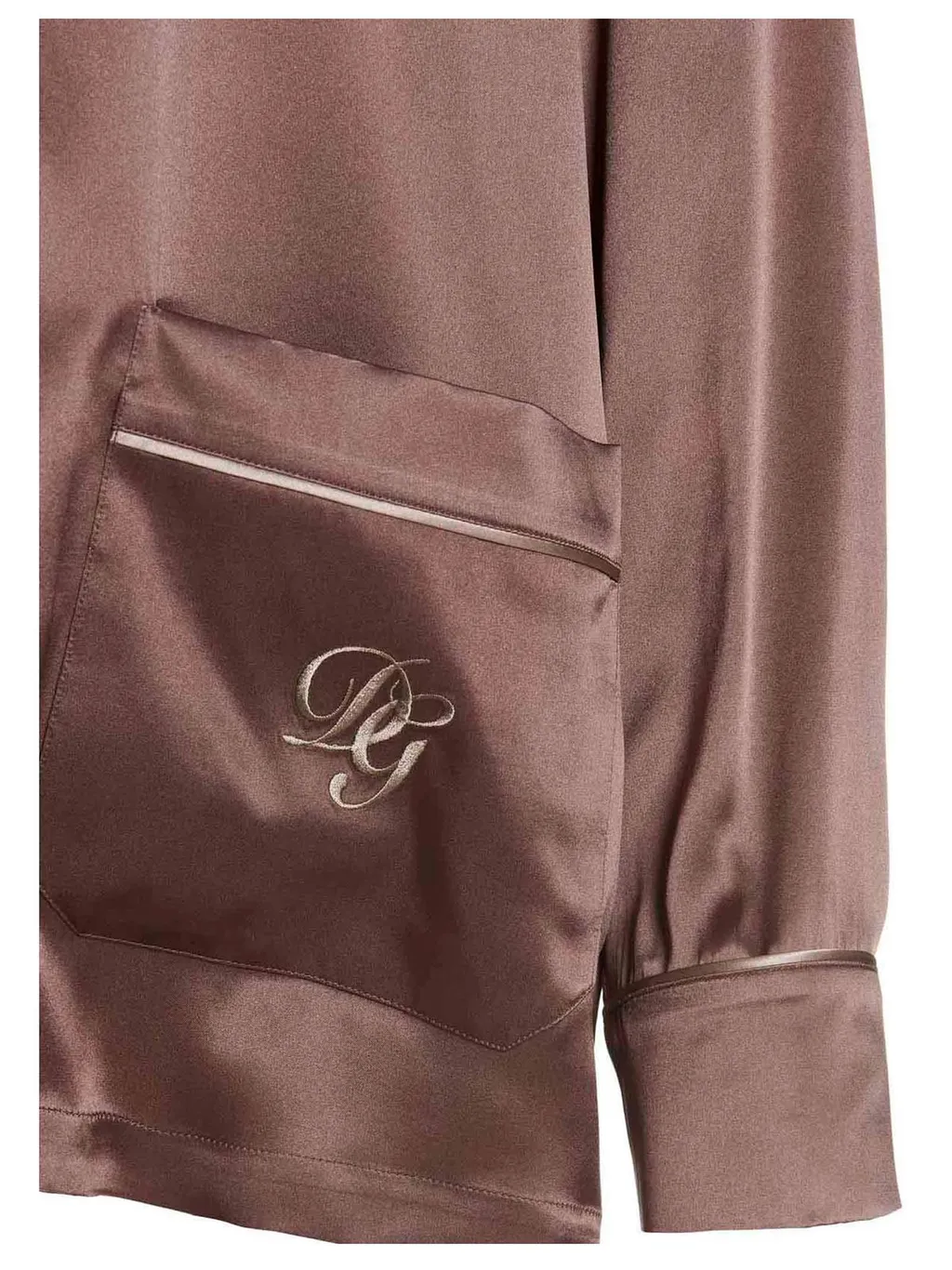 Buttoned Long-Sleeved Pajama Shirt