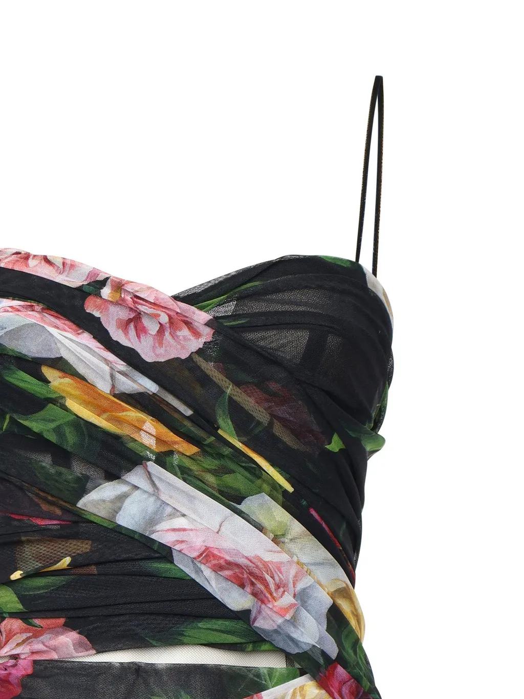 Floral Printed Spaghetti Strap Mini Dress