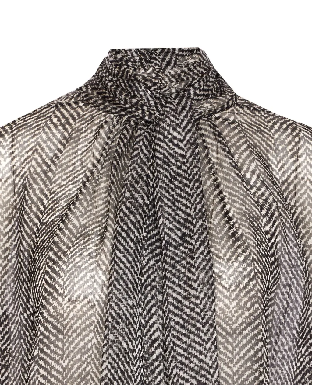 Chevron Printed Long Sleeved Blouse