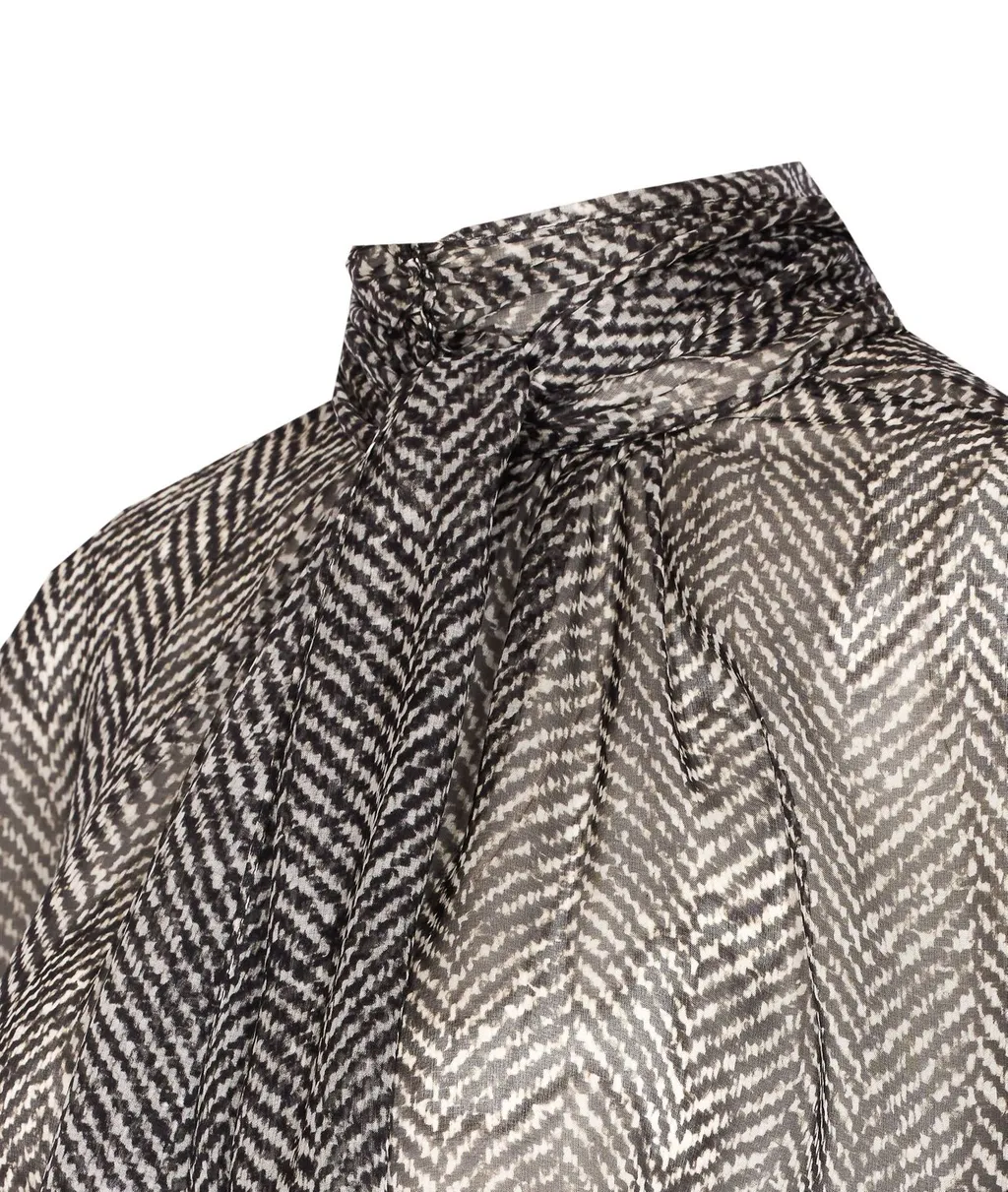 Chevron Printed Long Sleeved Blouse