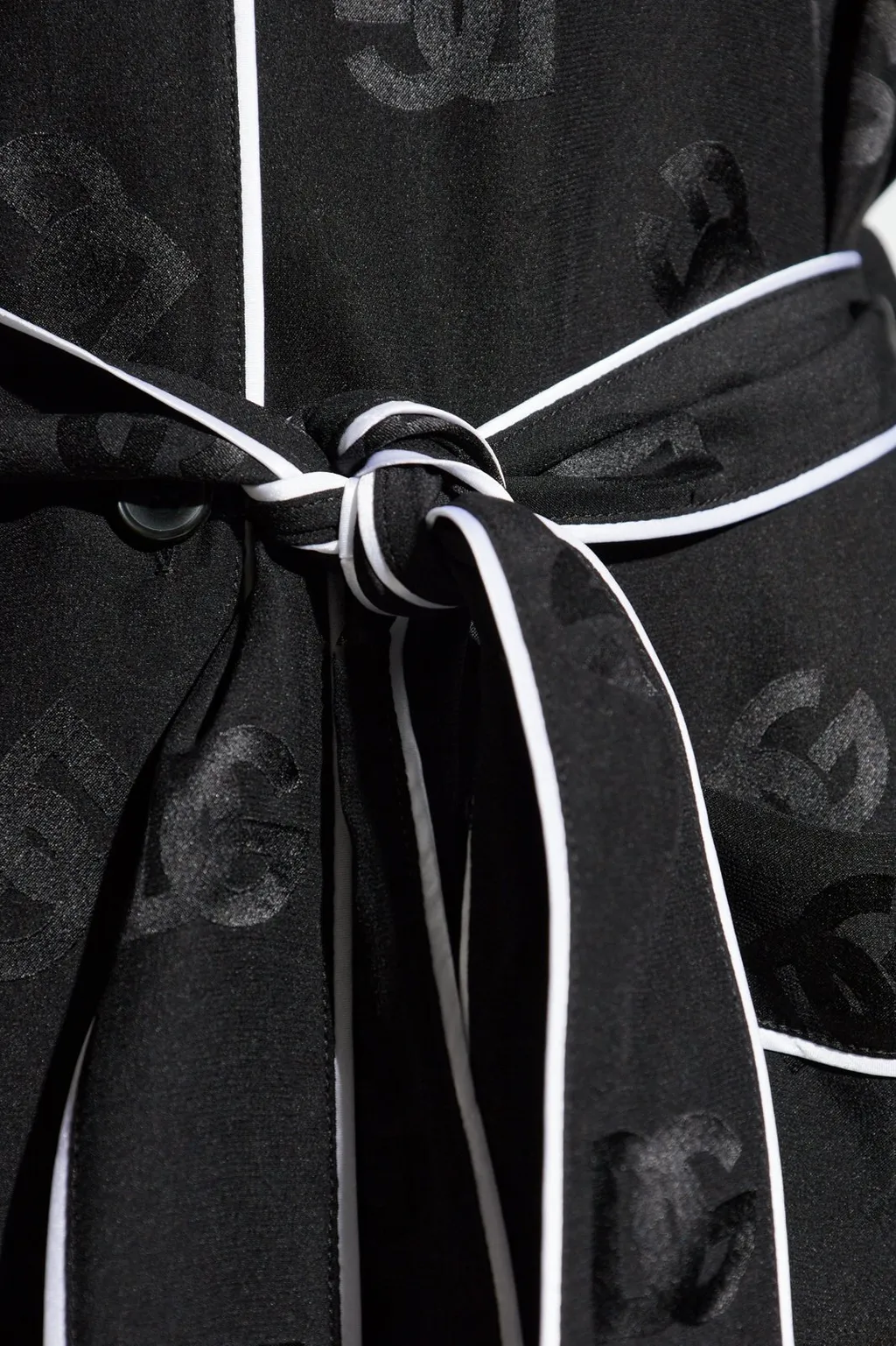 All-Over Dg Logo Jacquard Pajama Satin Shirt