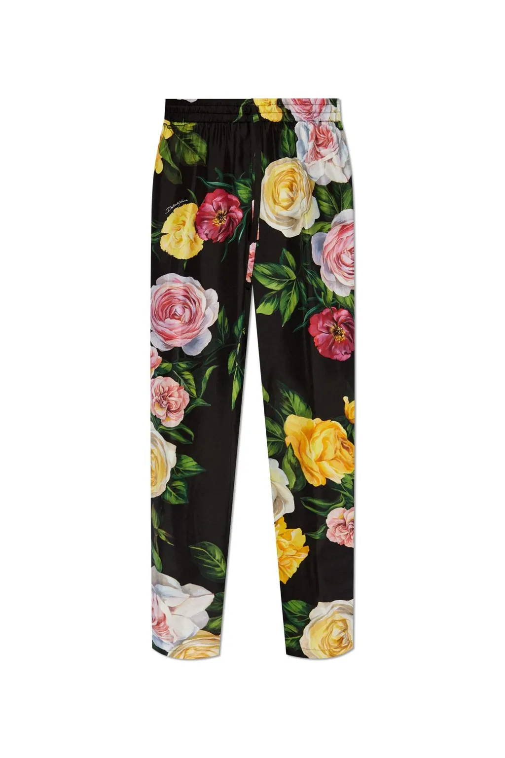 Floral Printed Elastic Waist Pants