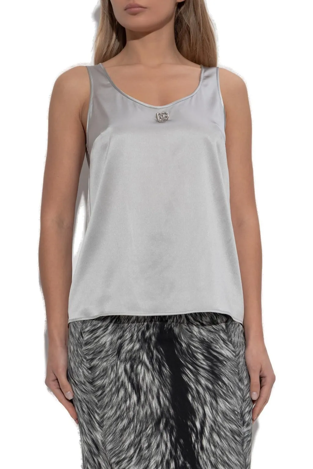 Dg Logo Plaque Tank Top