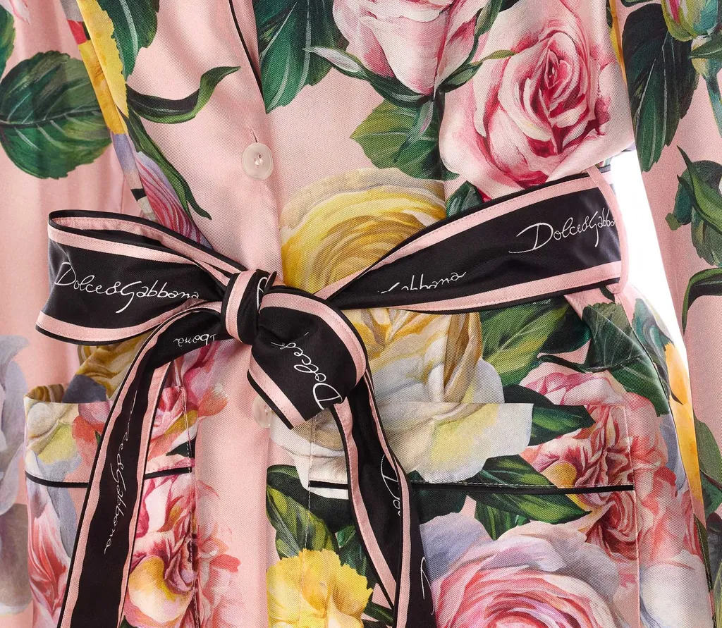 Floral Printed Twill Pajama Shirt