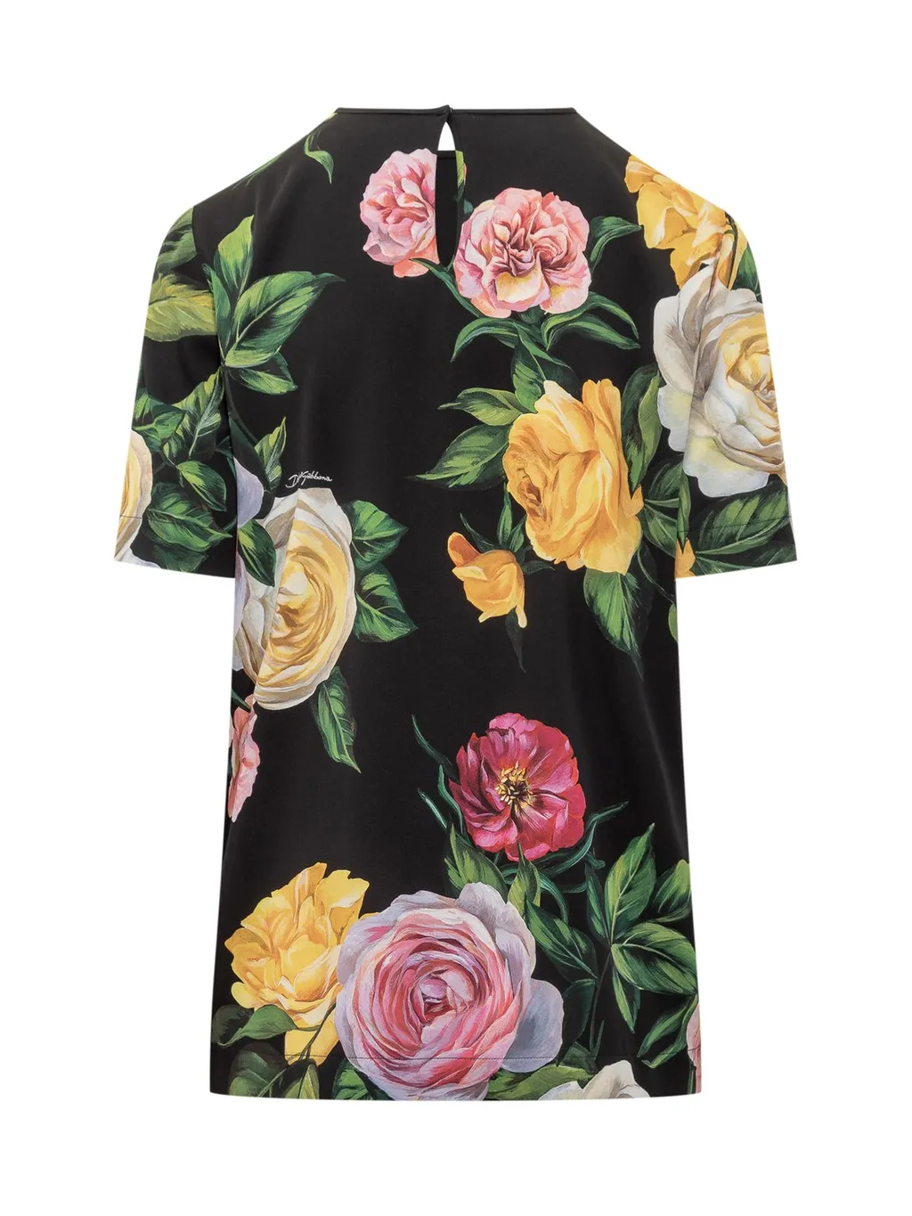 Floral Printed Charmeuse Blouse