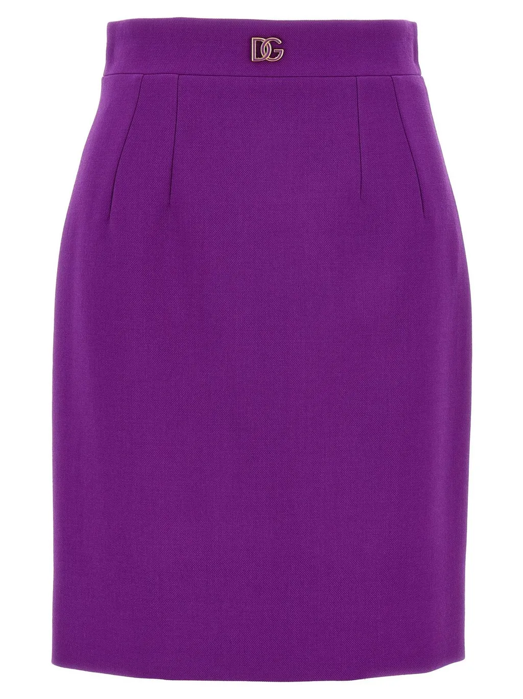 Dg Logo Plaque Midi Pencil Skirt