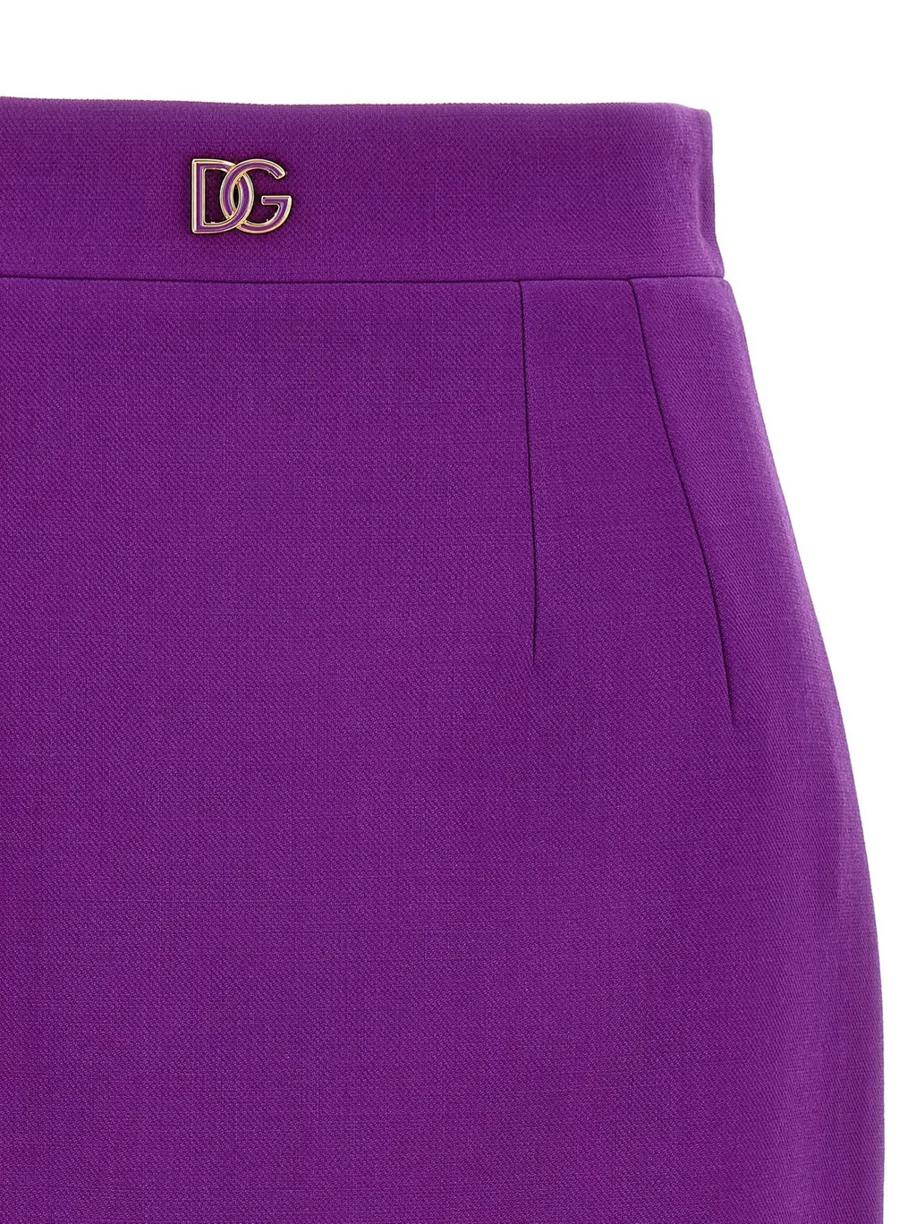 Dg Logo Plaque Midi Pencil Skirt