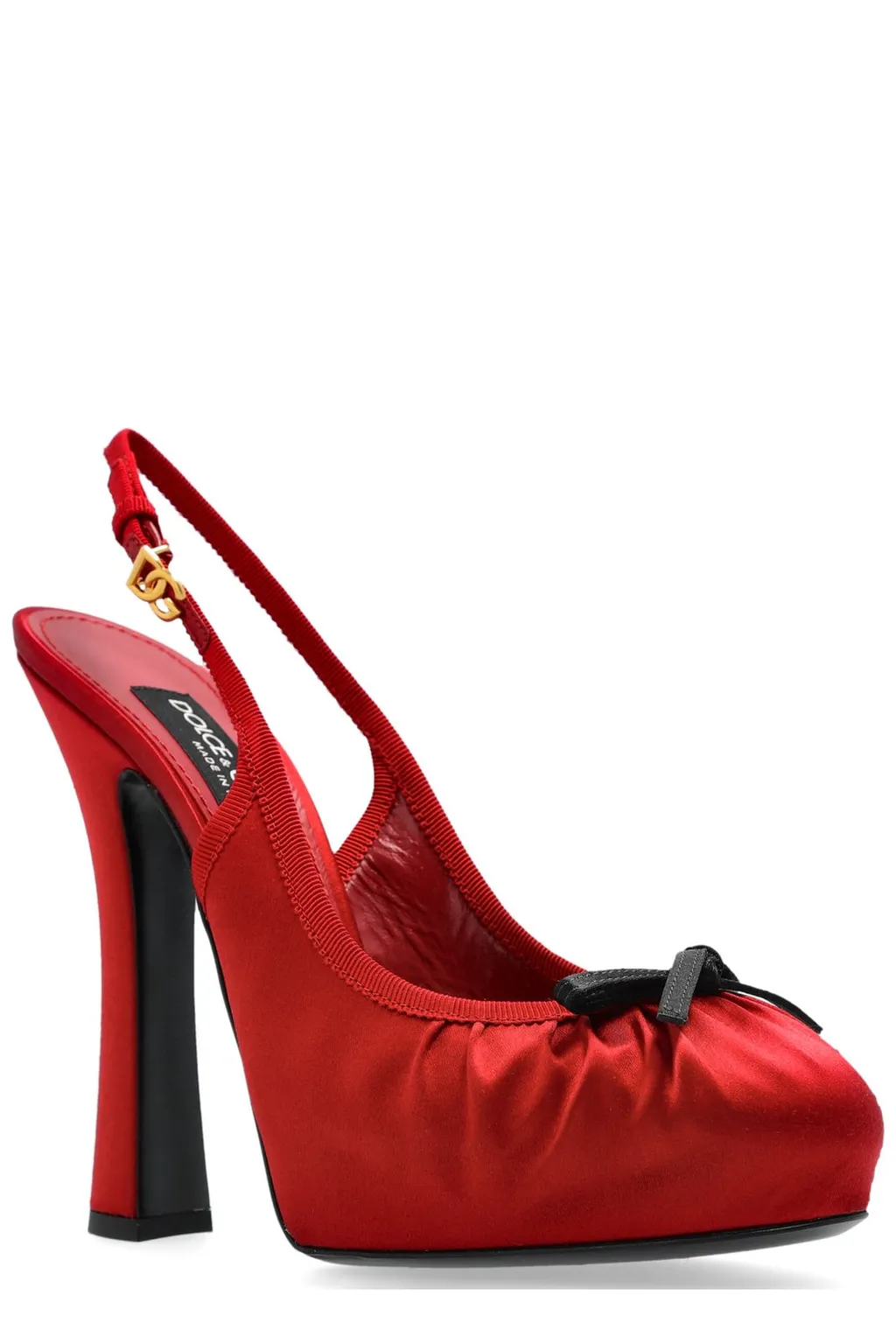 Bow Detailed Satin Slingbacks