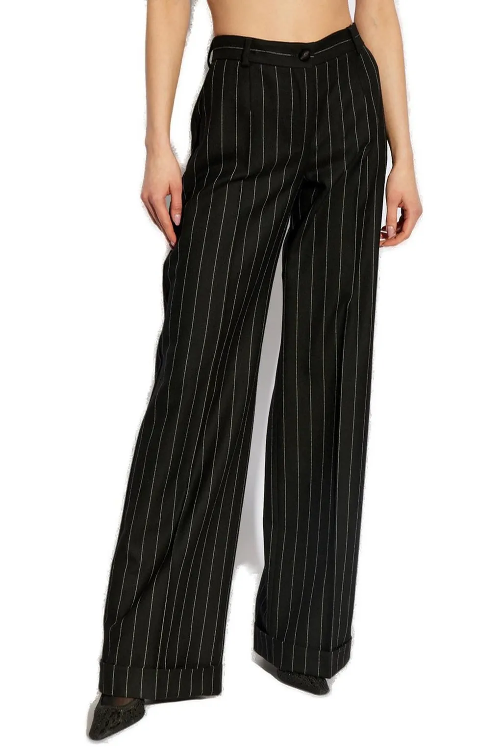 Straight Leg Pinstriped Pants