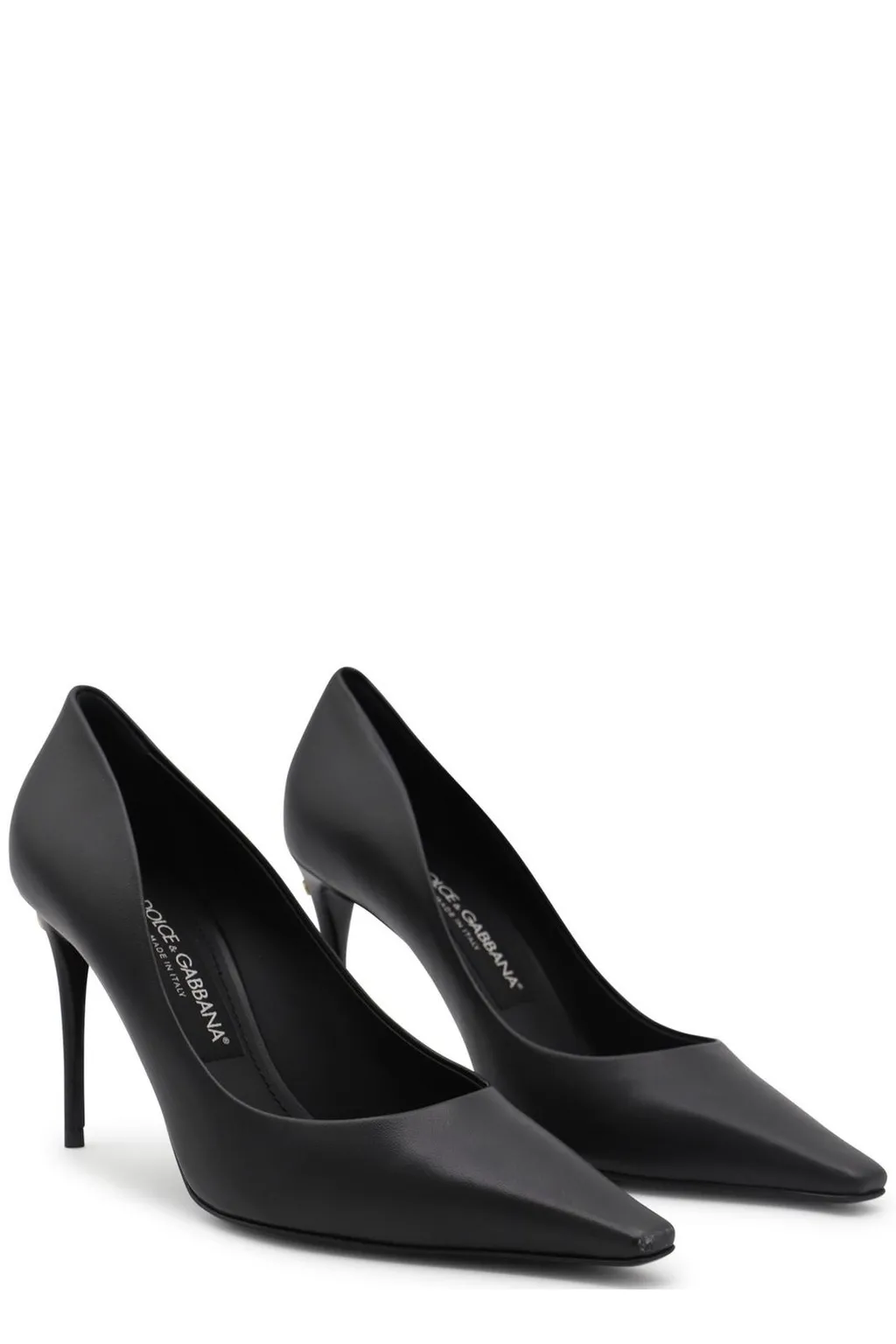 Logo Plaque Pointed Toe Pumps