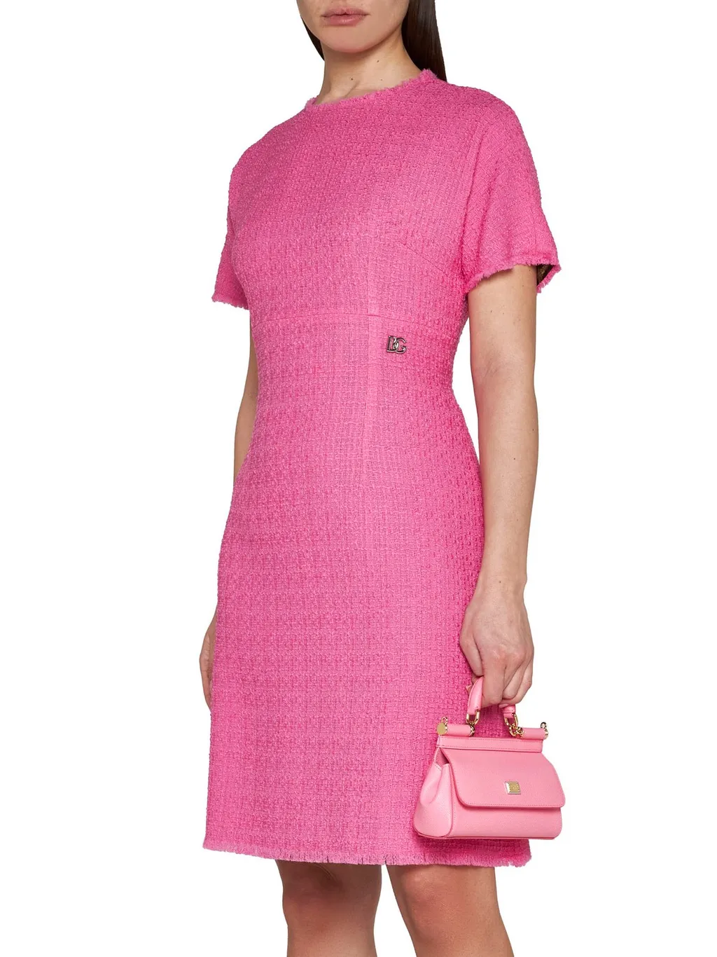 Tweed Crewneck Mini Dress