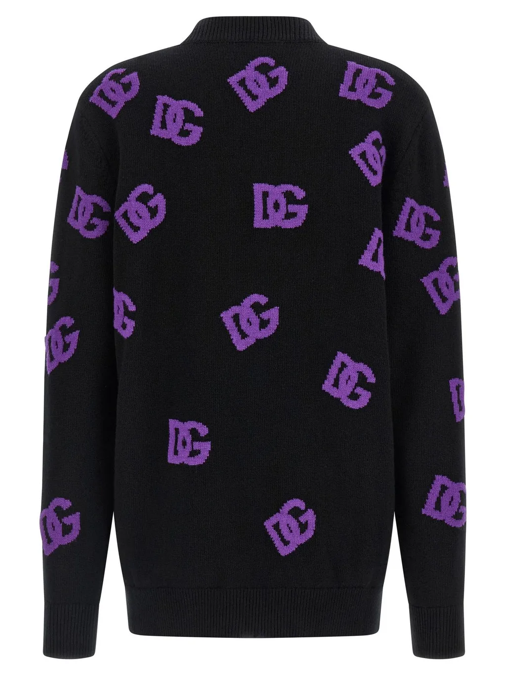 Logo Intarsia Knitted Cardigan