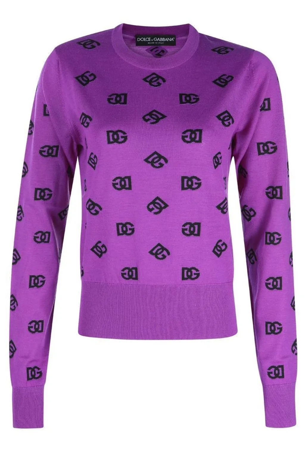Dg Logo Intarsia Crewneck Jumper