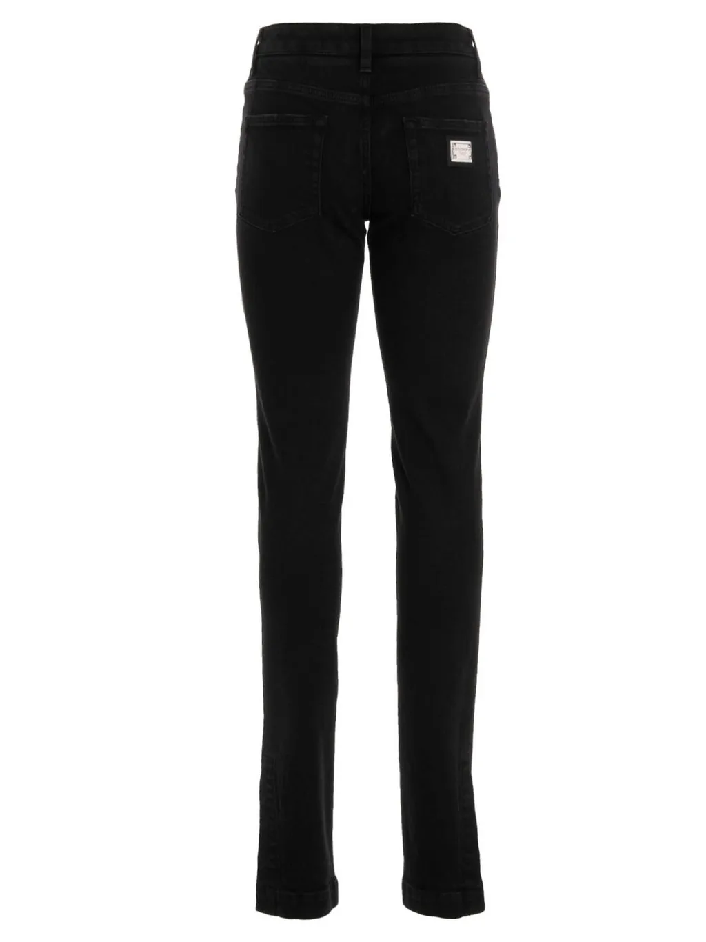 Logo-Plaque Stretch Denim Jeans