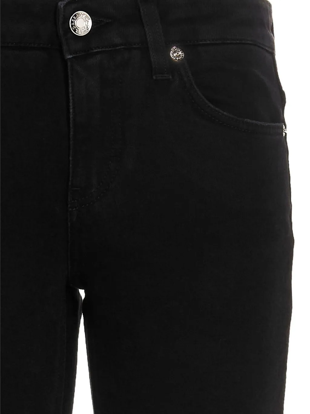 Logo-Plaque Stretch Denim Jeans