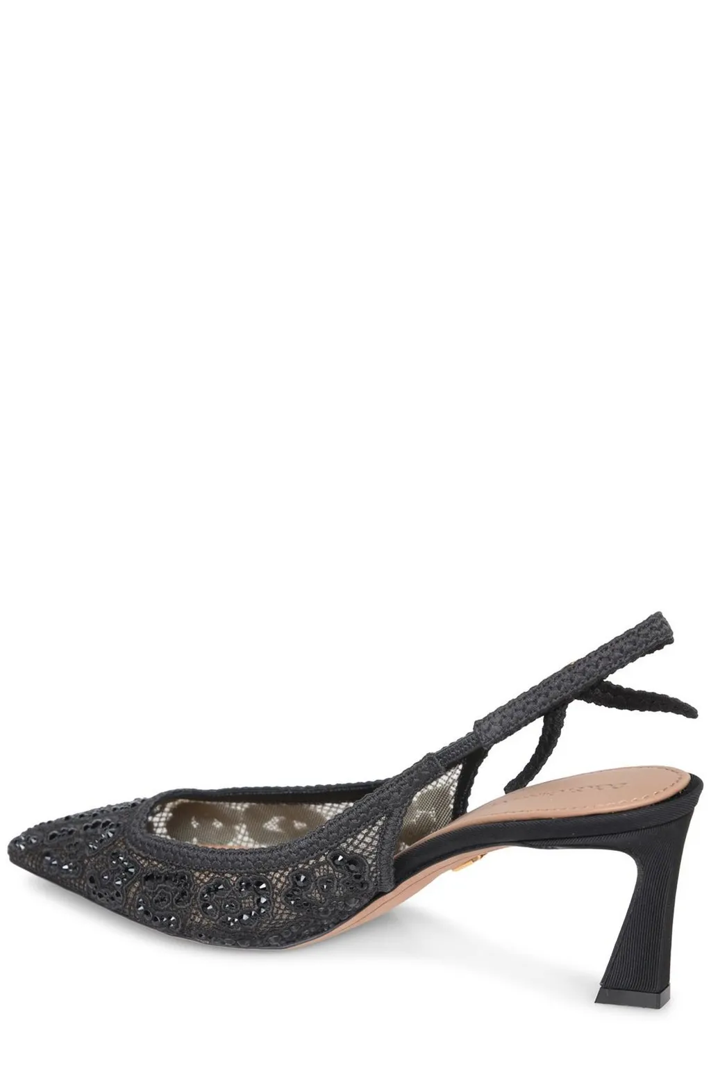 Leopard Printed Lace Slingbacks
