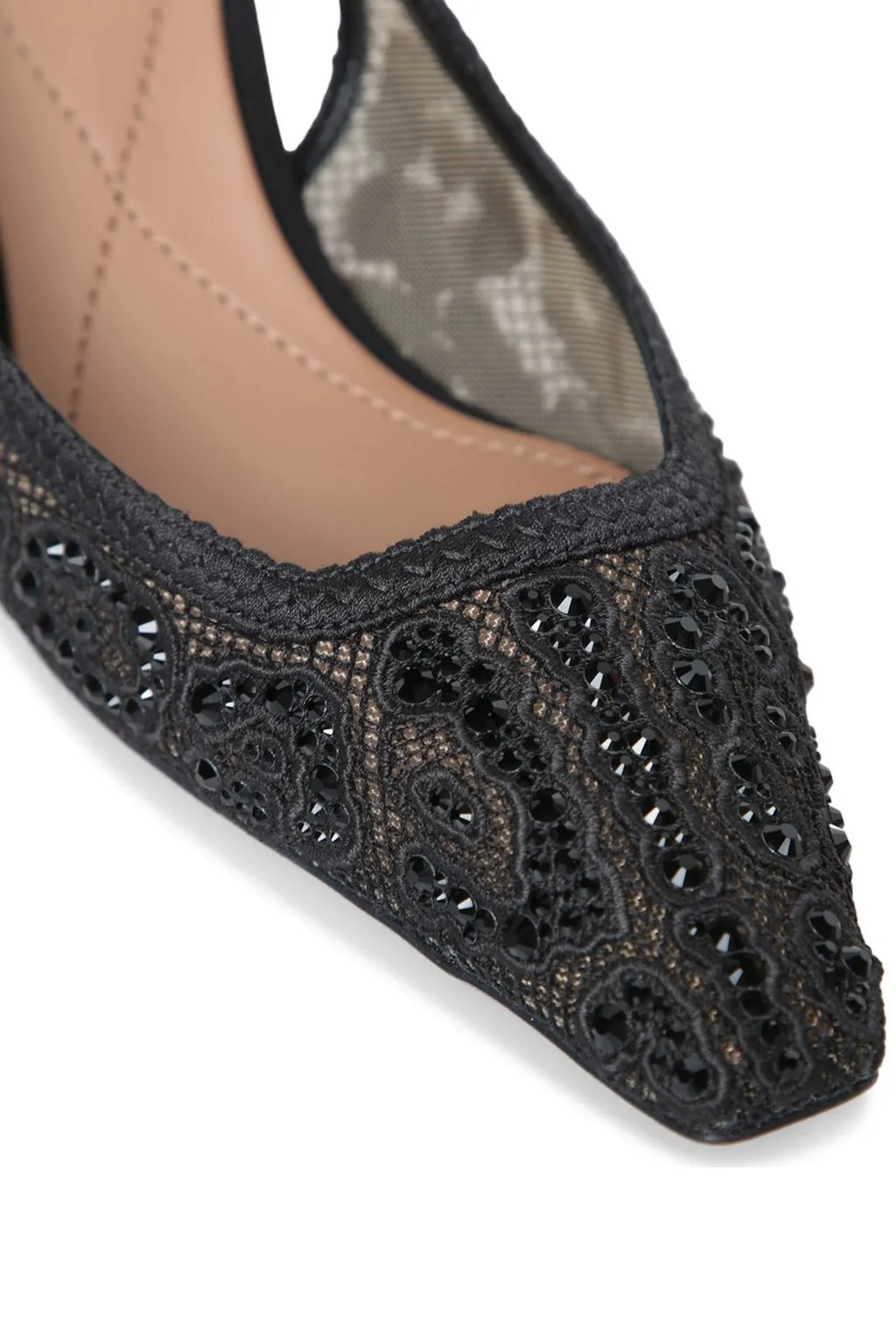 Leopard Printed Lace Slingbacks