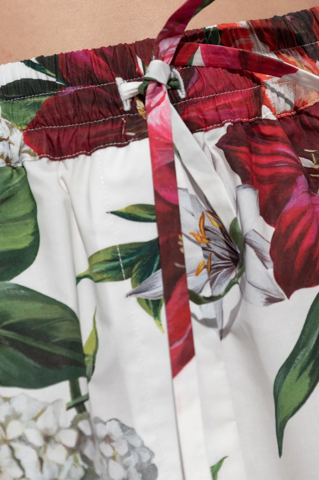 Flower Printed Poplin Shorts
