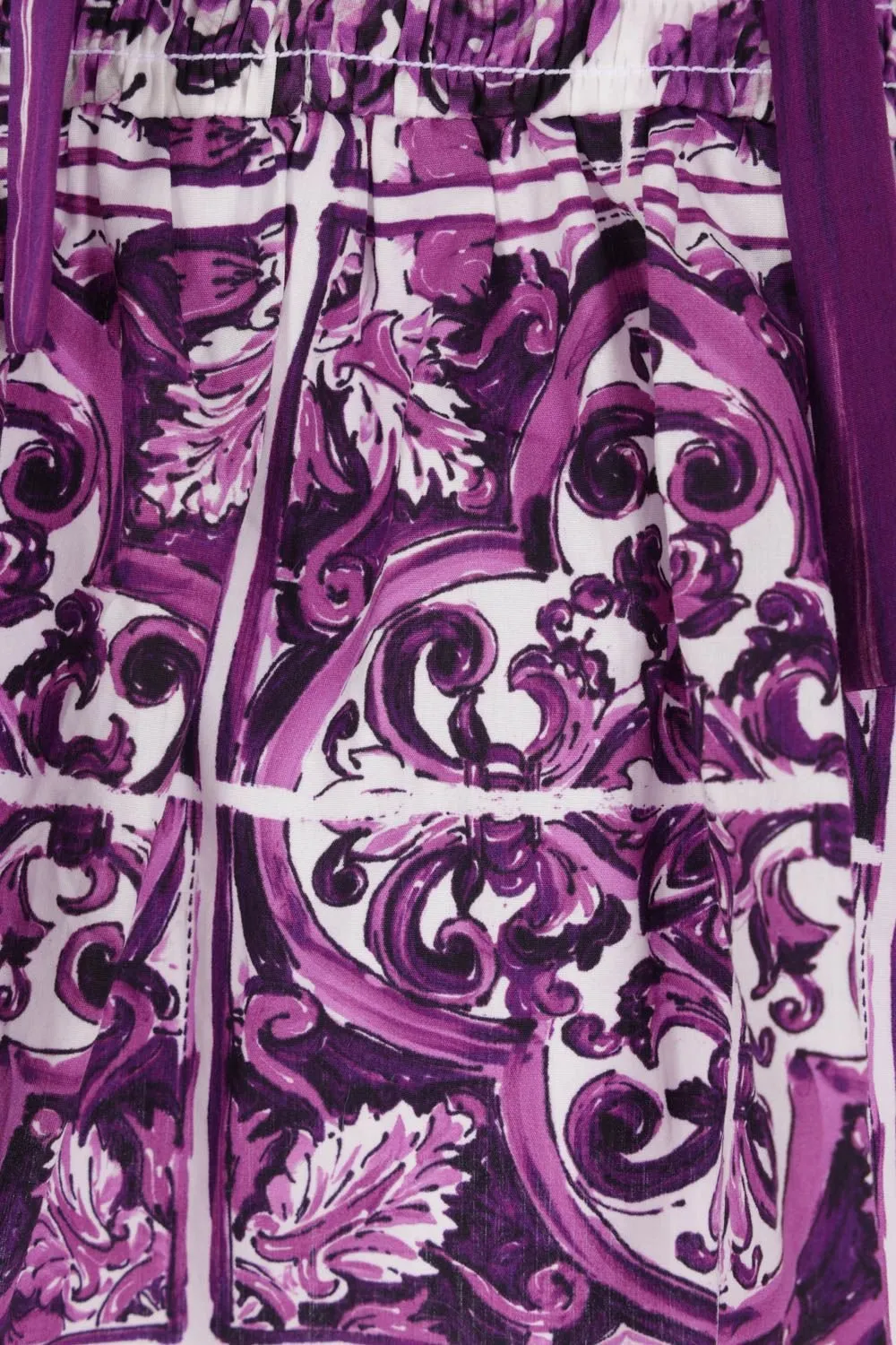 Majolica-Print Poplin Top