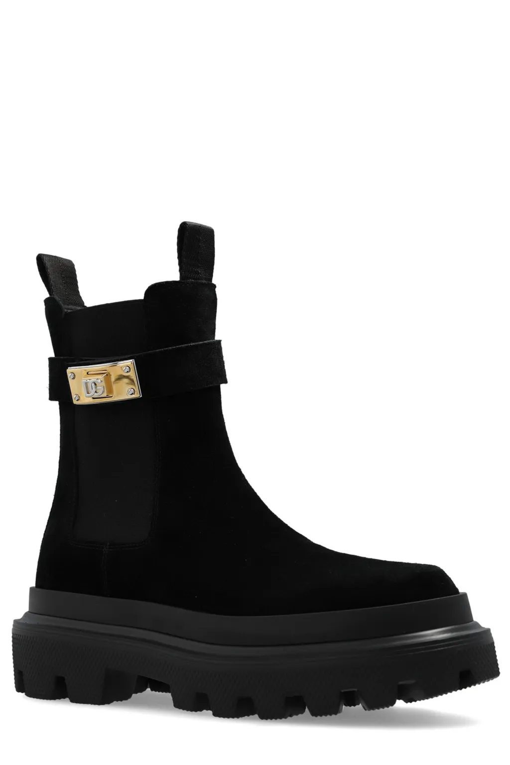 Dg Logo Plaque Ankle Boots