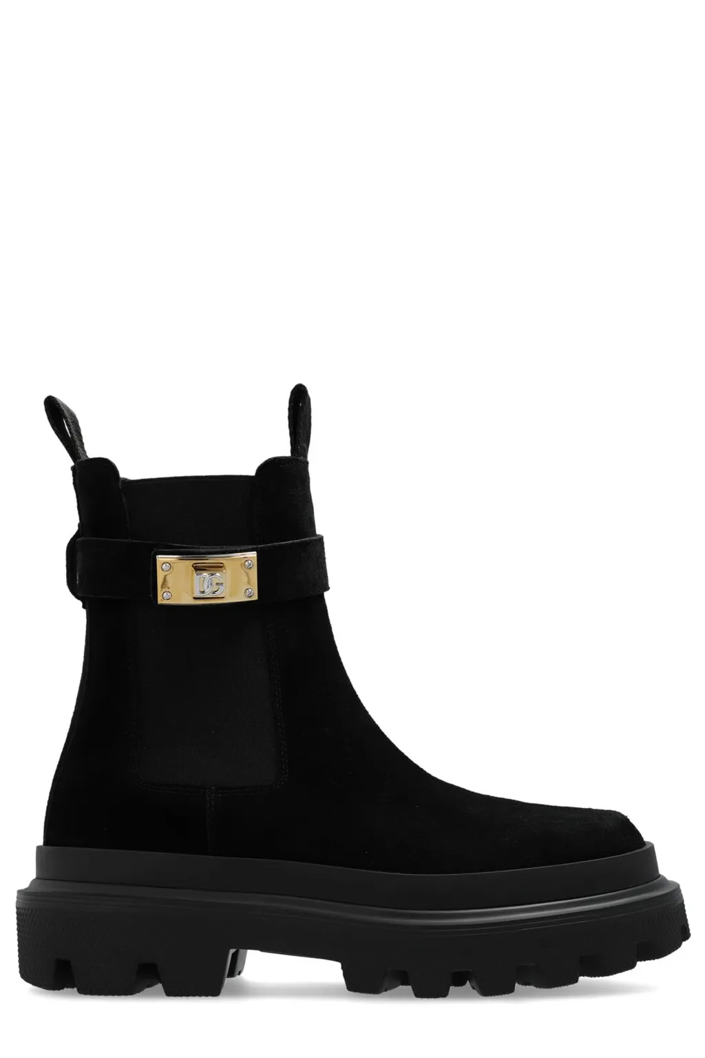 Dg Logo Plaque Ankle Boots