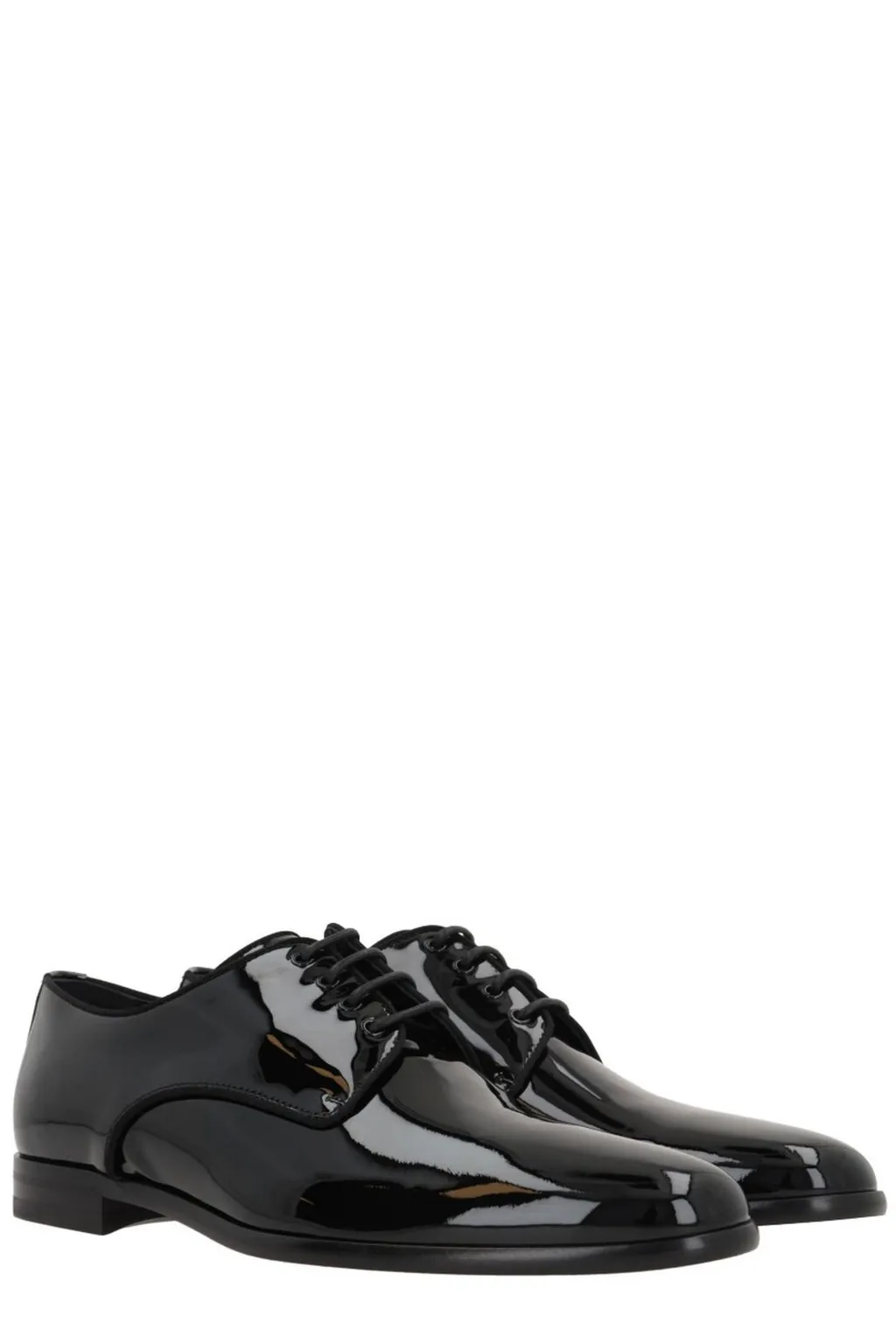 Round Toe Lace-Up Shoes