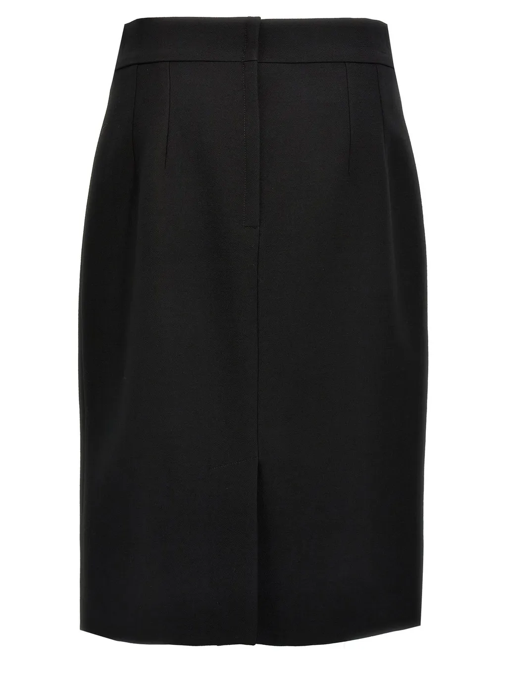 Dg Logo Plaque Midi Pencil Skirt