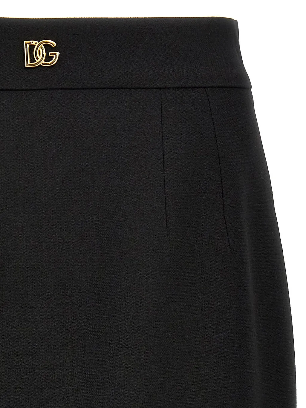 Dg Logo Plaque Midi Pencil Skirt