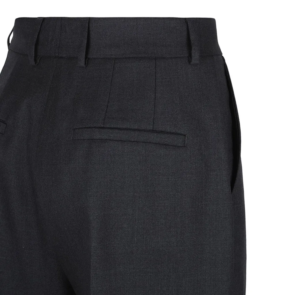 Pressed Crease Cropped Trousers