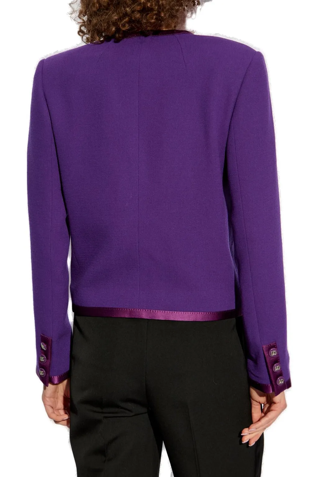 Single-Breasted Crepe Jacket