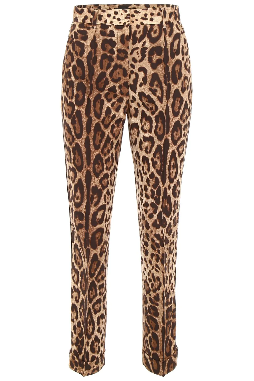 Leopard Printed High-Waist Trousers
