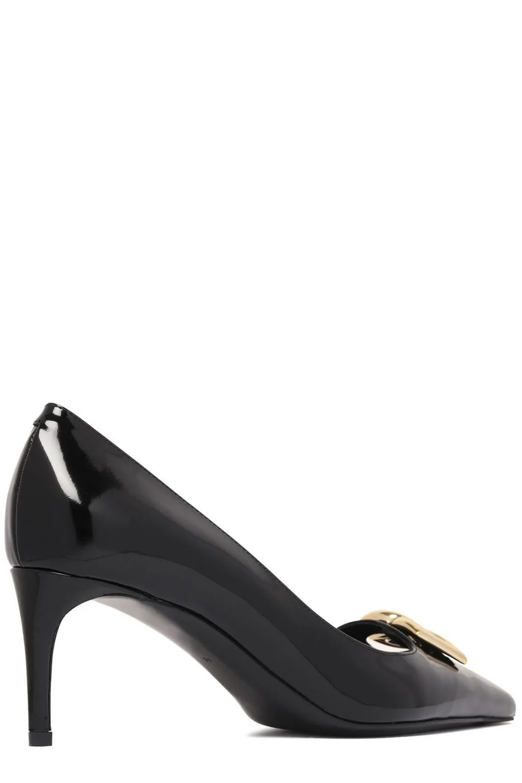 Logo Plaque Pointed Toe Pumps