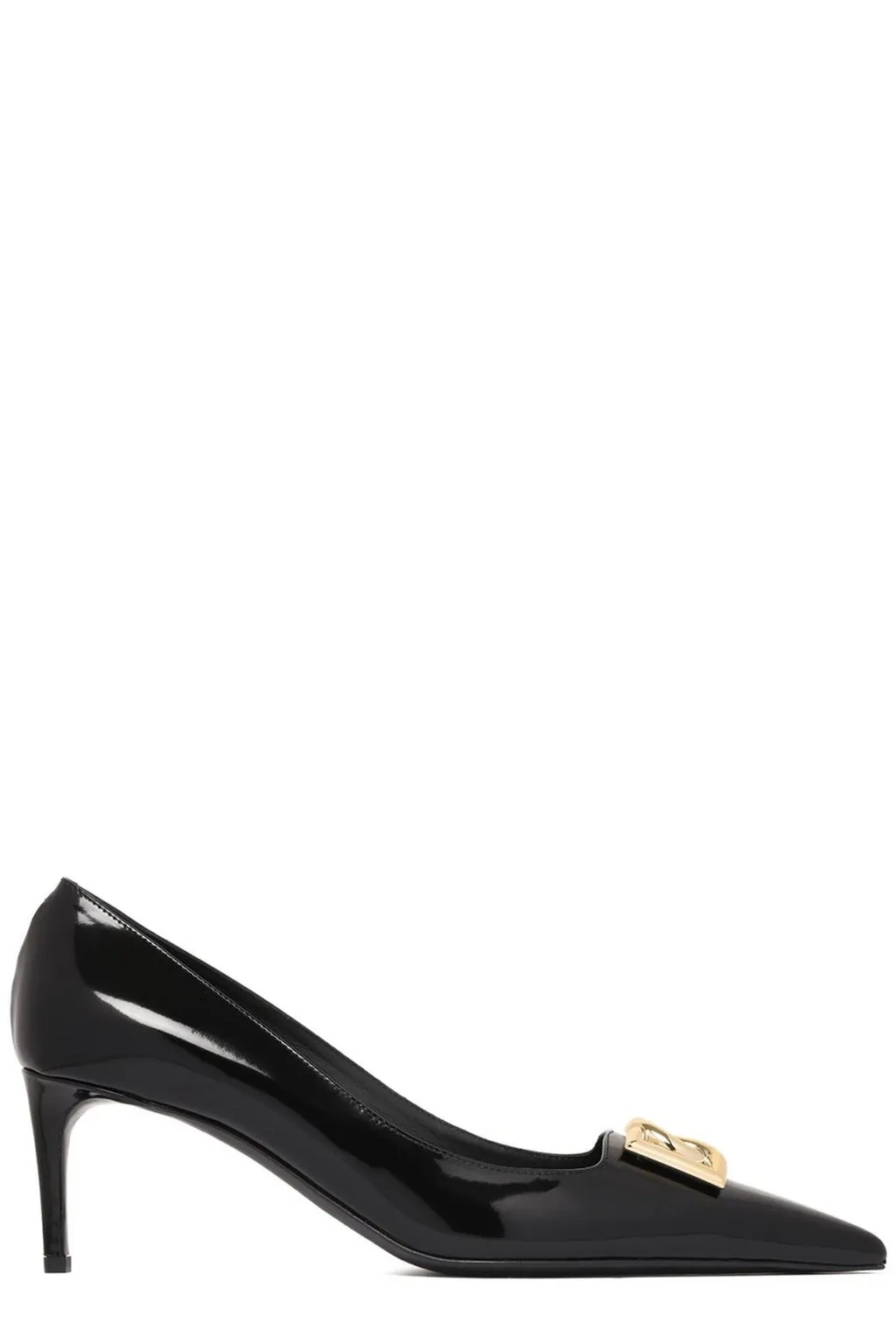 Logo Plaque Pointed Toe Pumps